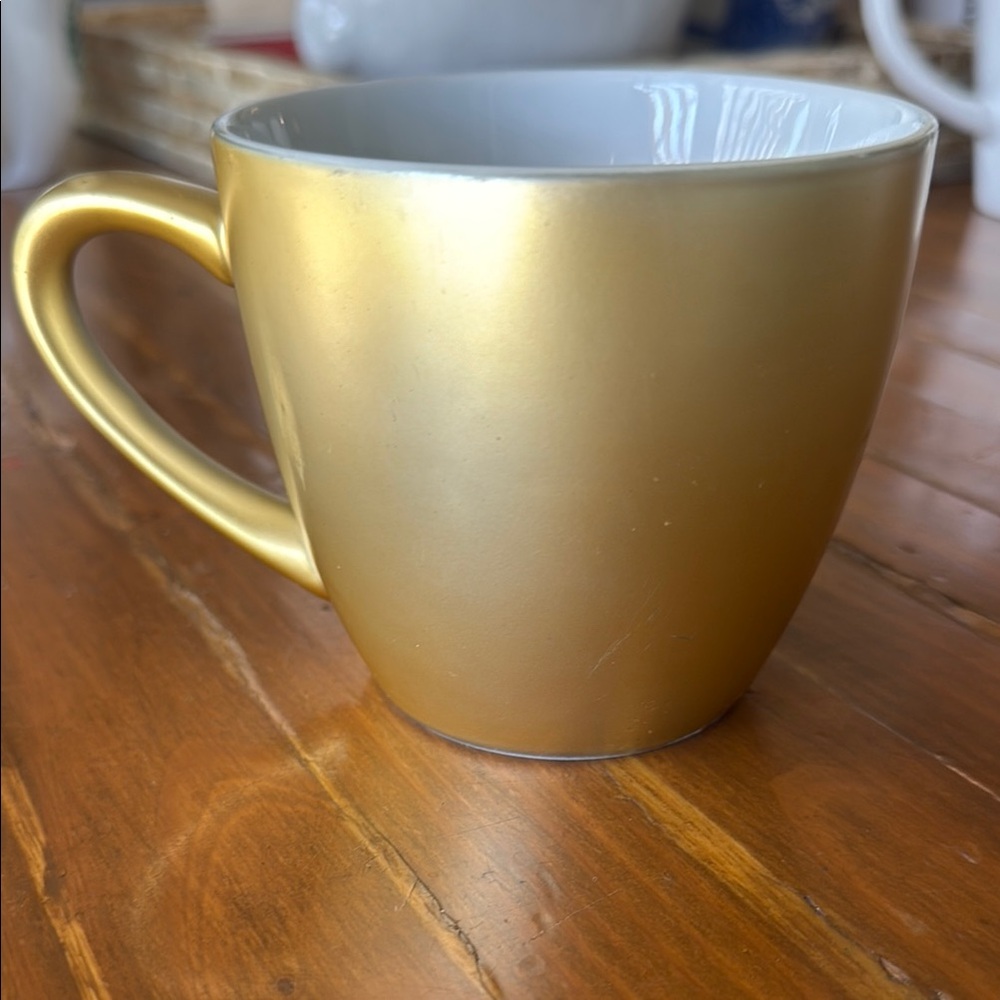 Starbucks Gold Ceramic Mug